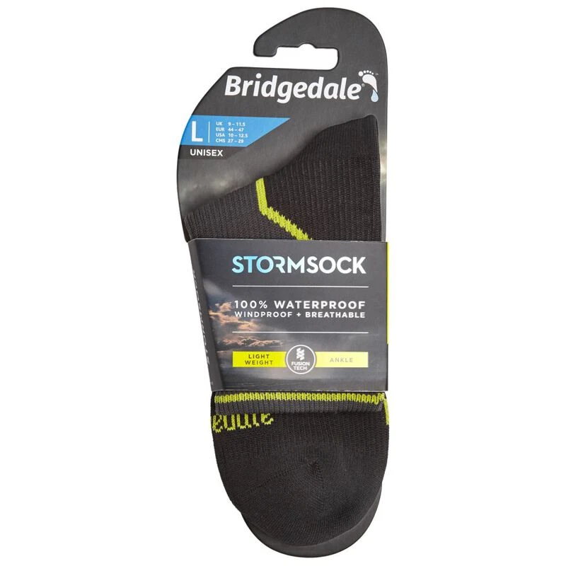 Bridgedale StormSock Lightweight Merino Blend Ankle Socks (Dark Grey)
