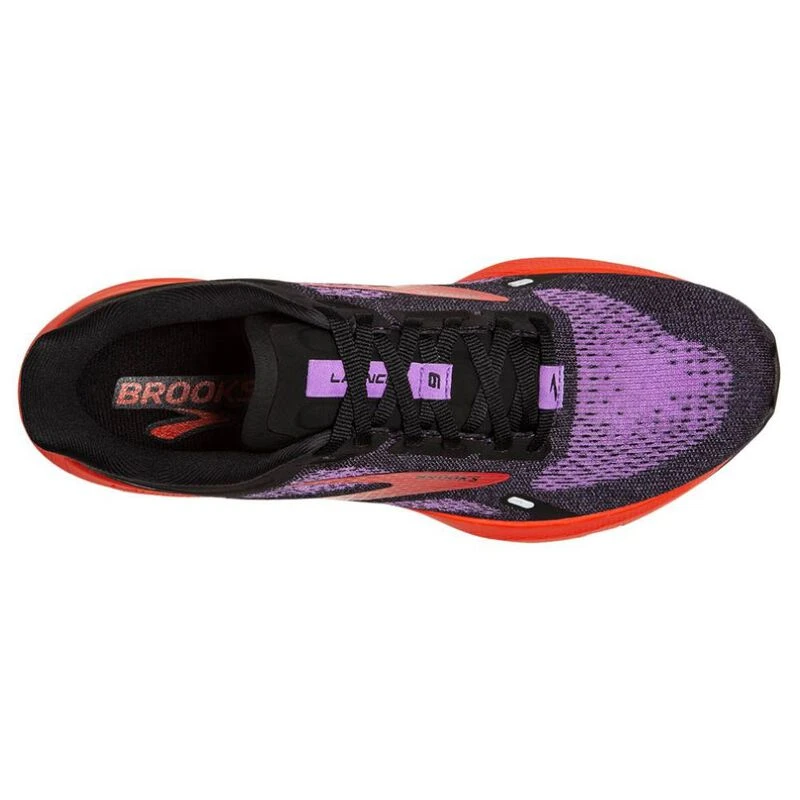 Brooks Womens Launch 9 Running Shoes (Black/Bellflower/Fiesta) | Sport