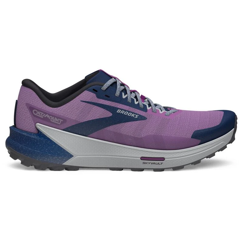 Brooks Womens Catamount 2 Running Shoes (Violet/Navy/Oyster) | Sportpu