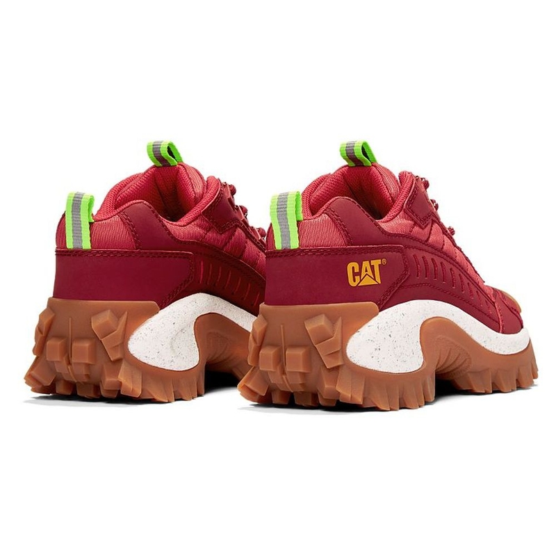 cat footwear intruder biking red trainers