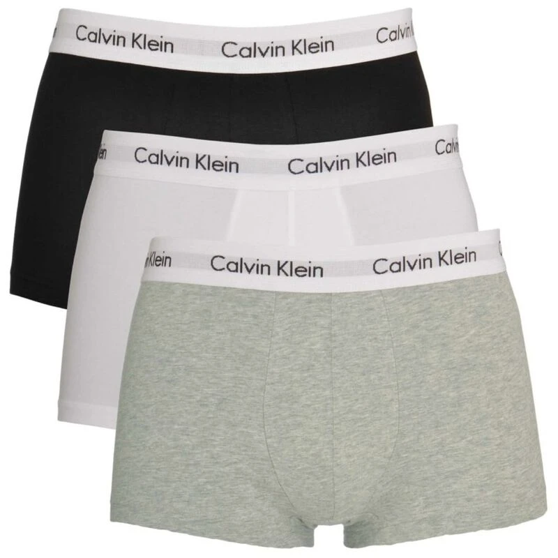 Calvin Klein Men's Cotton Classics 3-Pack Boxer Briefs, Black/Grey
