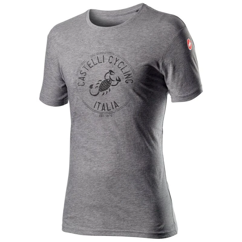Castelli Mens Armando T Shirt Melange Vortex Gray Sportpursuit
