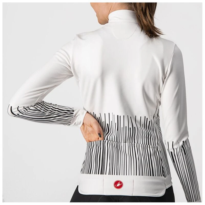 Castelli Womens Sorpresa FZ Long Sleeve Jersey (Ivory/Black) Sportpu