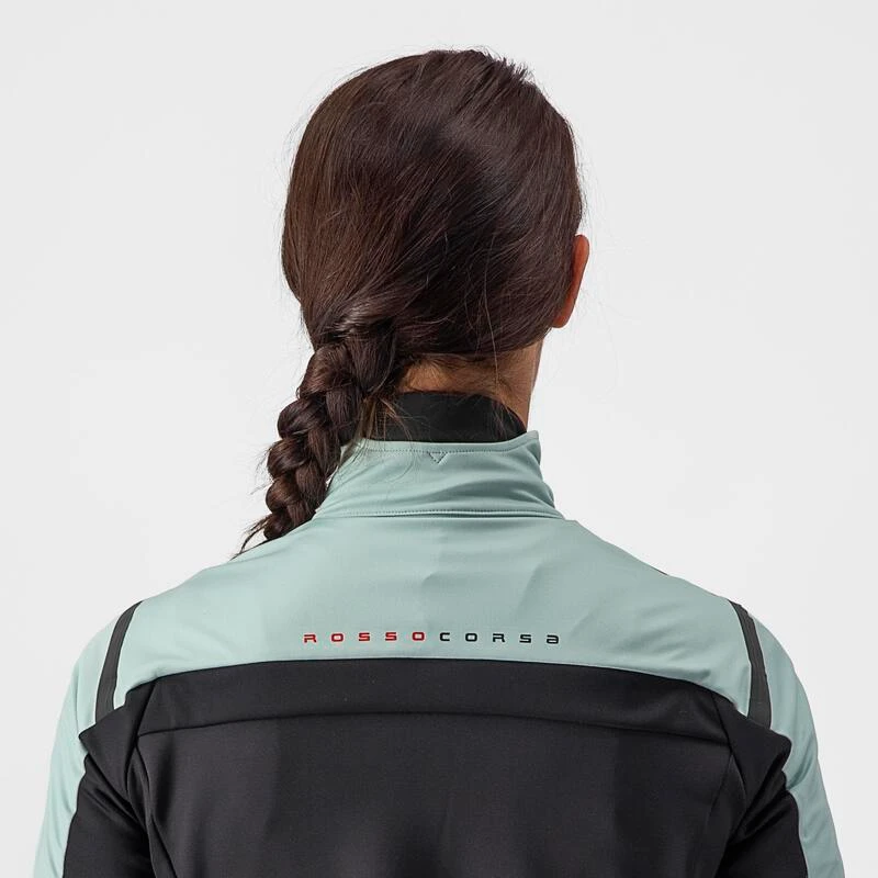 Castelli Womens Alpha Ros 2 Light Jacket Sterling Blue Black Black Re