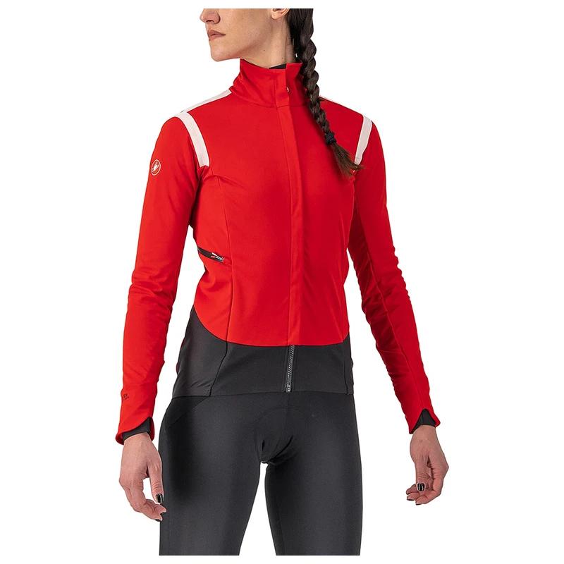 Castelli Womens Alpha Ros 2 Jacket (Red/White/Silver Gray) | Sportpurs