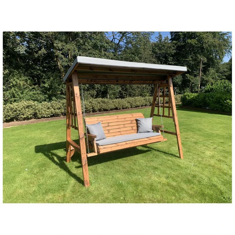 Charles Taylor HB134GR Dorset Three Seat Swing Grey Redwood Sportp