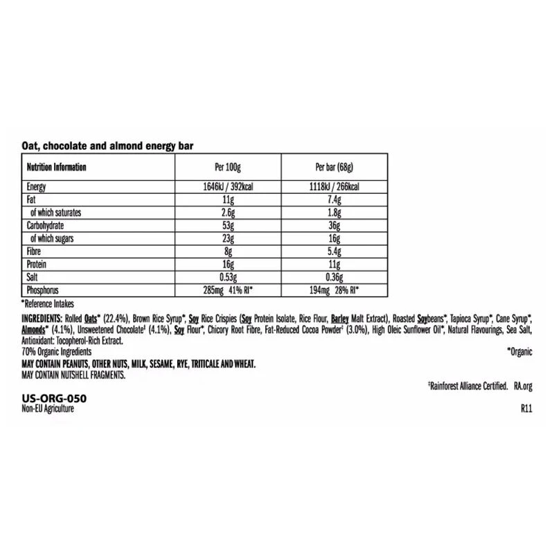 Clif Bar Clif Energy Bars (Chocolate Almond Fudge 12 x 68g BBD 09/