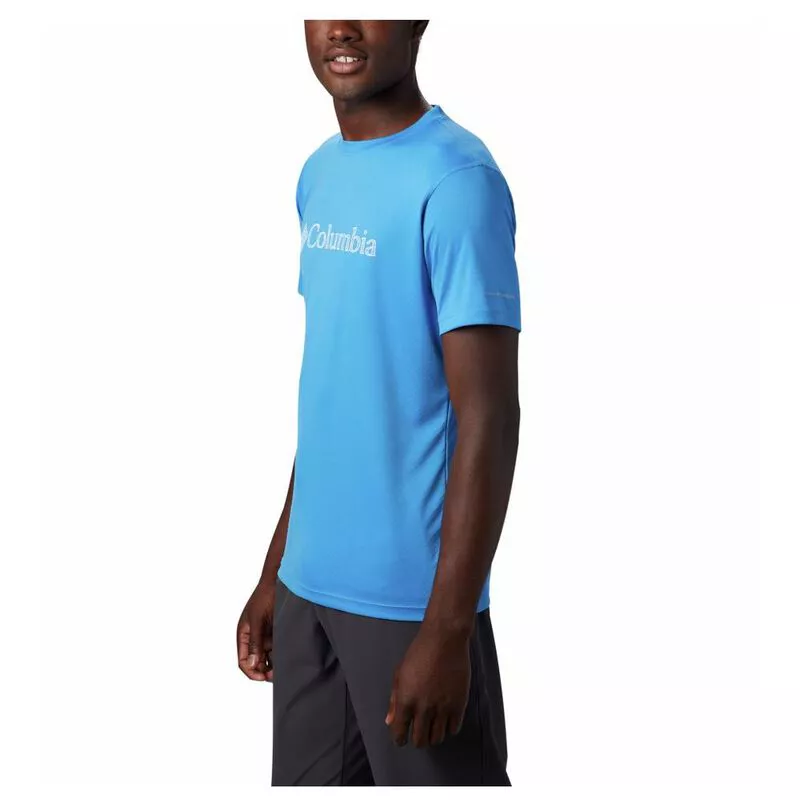 Columbia Mens Zero Rules T-Shirt (Azure Blue/CSC Topo Lines)