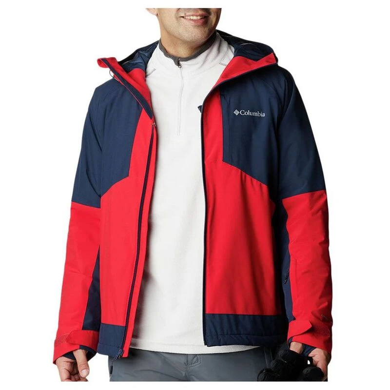 Columbia Mens Centerport II Ski Jacket (Mountain Red/Collegiate Navy)