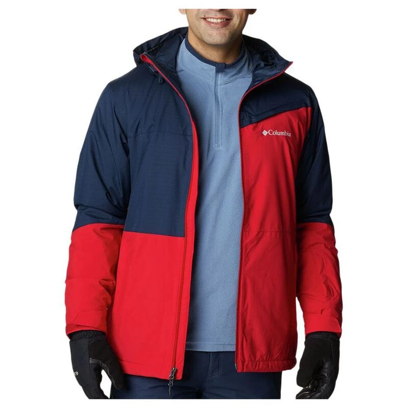 Columbia Mens Iceberg Point Ski Jacket (Mountain Red/Collegiate Navy)