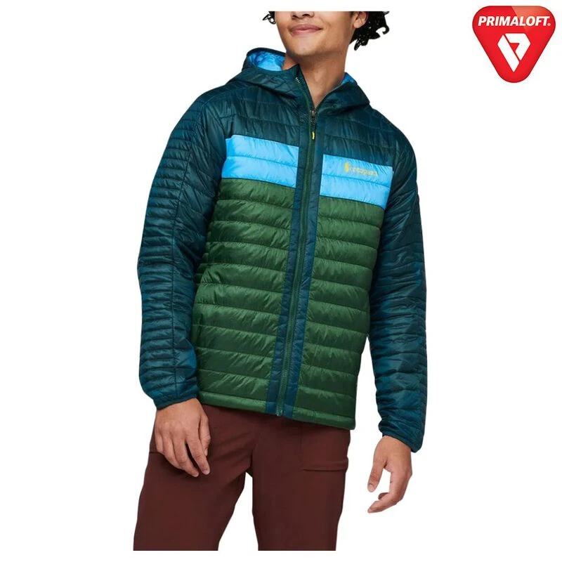 Cotopaxi Mens Capa Hooded Jacket Deep Ocean Forest Sportpursuit