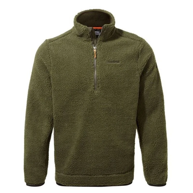 Craghoppers Mens Elroy Half Zip Fleece Woodland Green Sportpursuit
