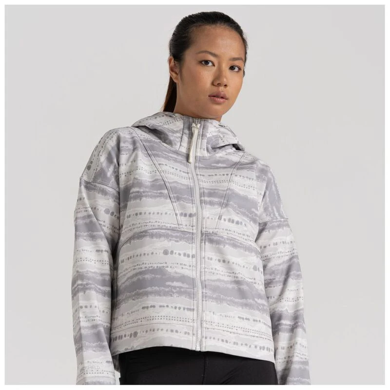 Craghoppers Womens Tyra Hooded Jacket (Lunar Grey Print) | Sportpursui