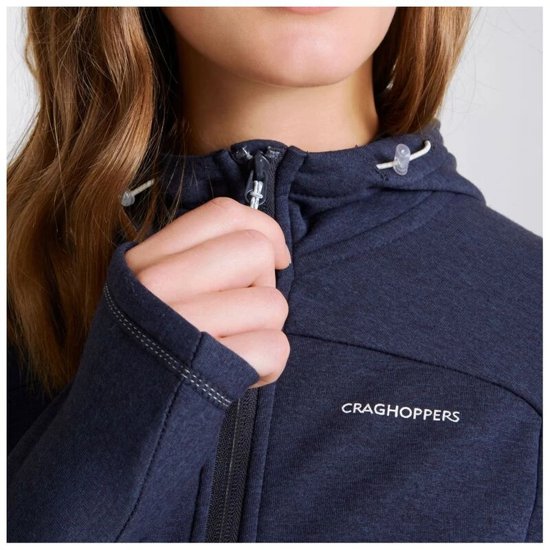 Craghoppers Womens Dynamic Hooded Half Zip Jacket Blue Navy Marl S