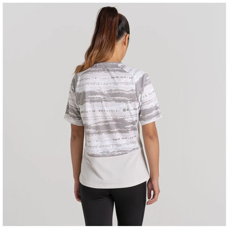 Craghoppers Womens Dynamic Pro T Shirt Lunar Grey Print Sportpursu