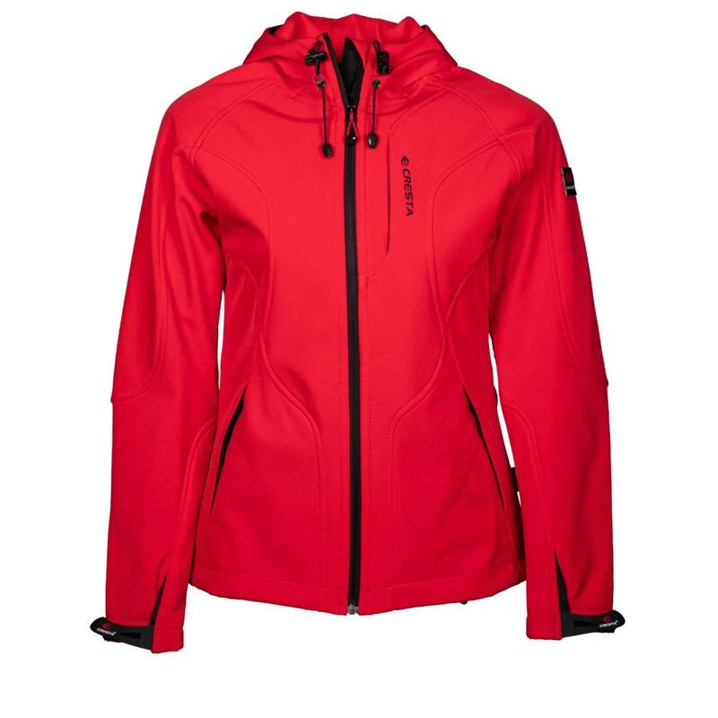 Cresta Womens Dynamic Softshell Jacket Red Sportpursuit