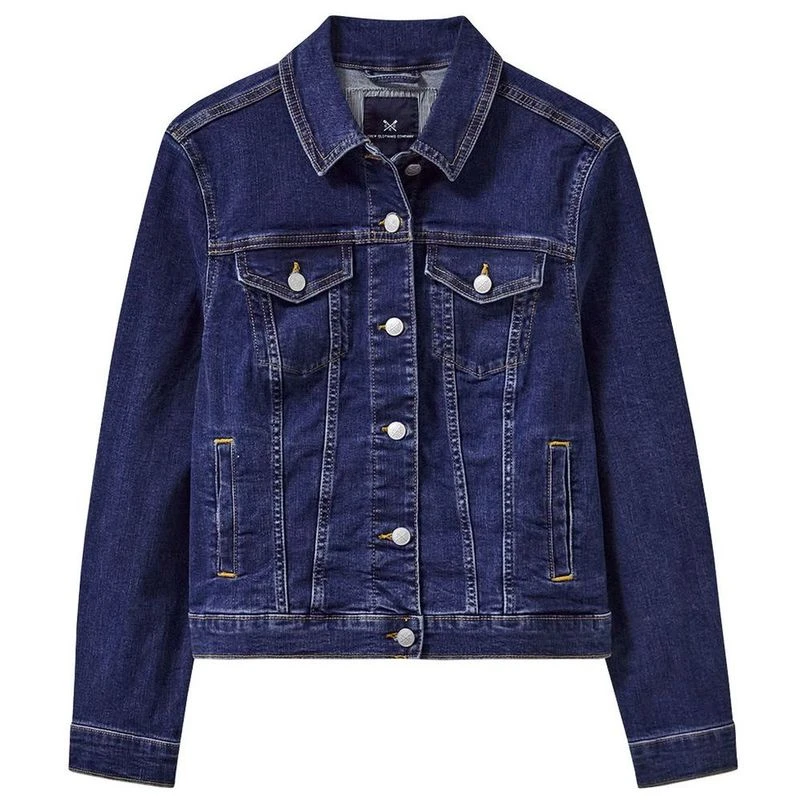 Mid blue denim jacket womens store