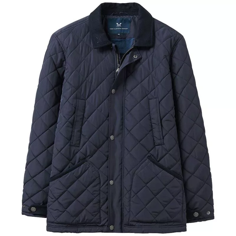 Crew Clothing Co. Mens Quilted Jacket (Dark Navy) | Sportpursuit.com