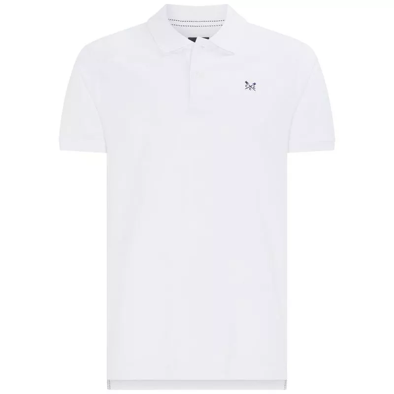 Crew Clothing Co. Mens Melbury Solid Polo White Sportpursuit