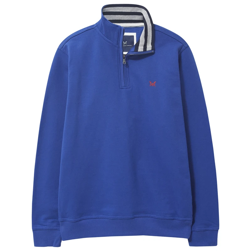 Crew Clothing Co. Mens 1/2 Zip Solid Pullover (Prussian Blue) | Sportp