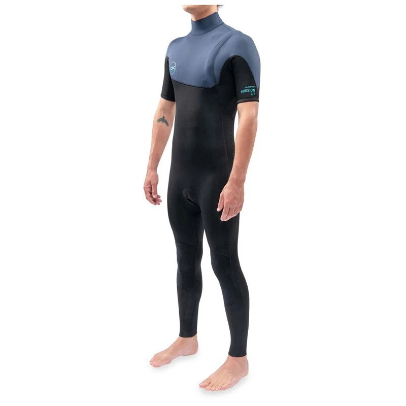 Dakine Mens Mission Zip Free Short Sleeve Full Wetsuit 2/2mm (Black)