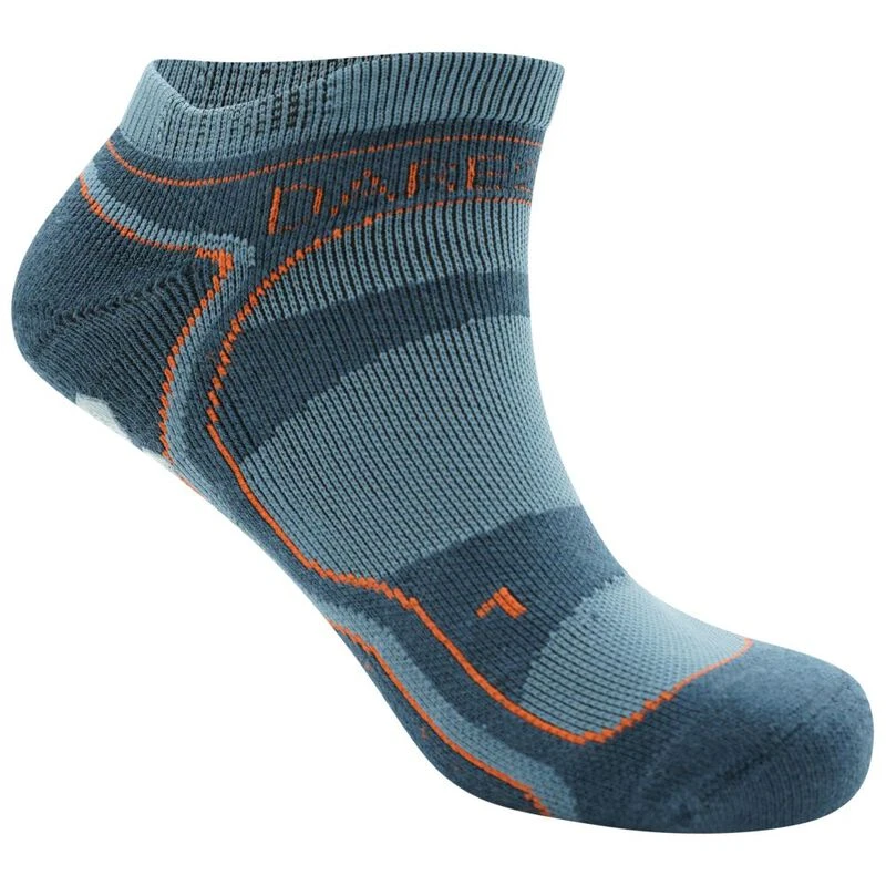 Dare2B Mens Hex Athleisure Socks (Orion Grey/Burnt Salmon) | Sportpurs