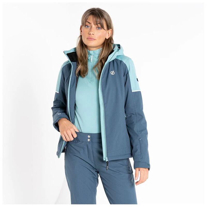 Dare2b Womens Enliven Jacket Orion Grey Canton Green Sportpursuit