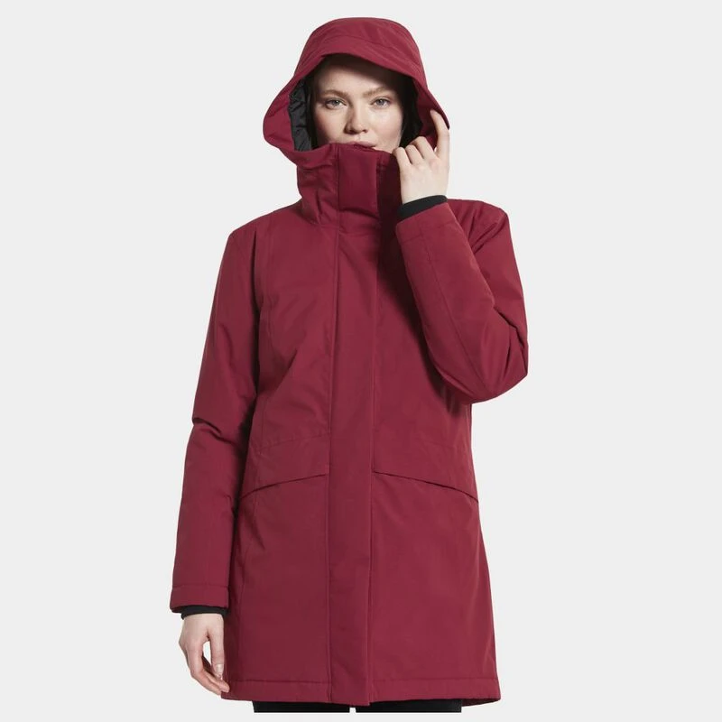 Didriksons Womens Cajsa Waterproof Insulated Parka (Ruby Red) | Sportp