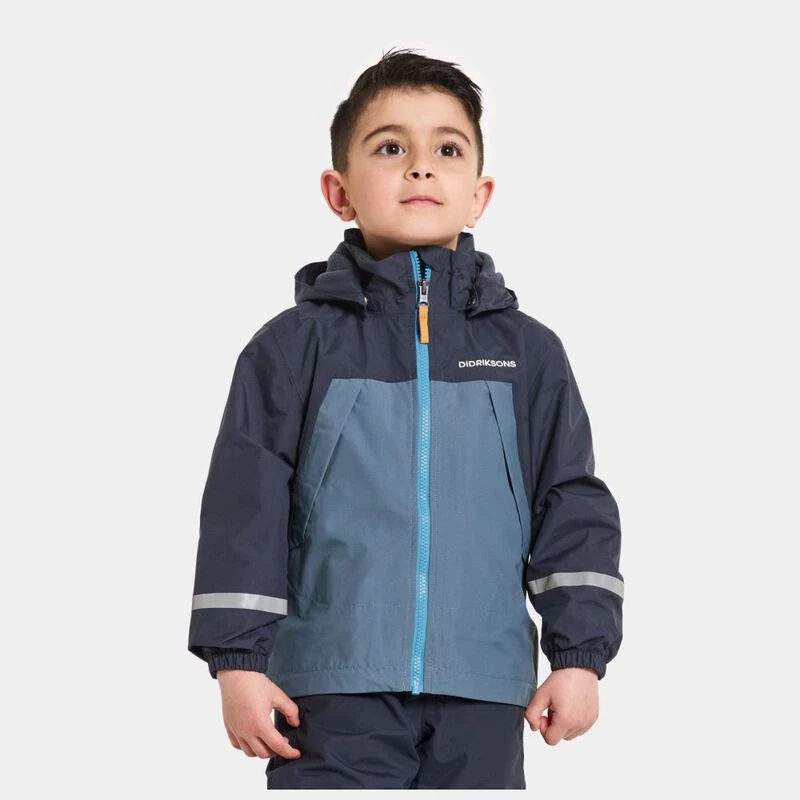 Didriksons Kids Enso Waterproof Jacket Navy Sportpursuit