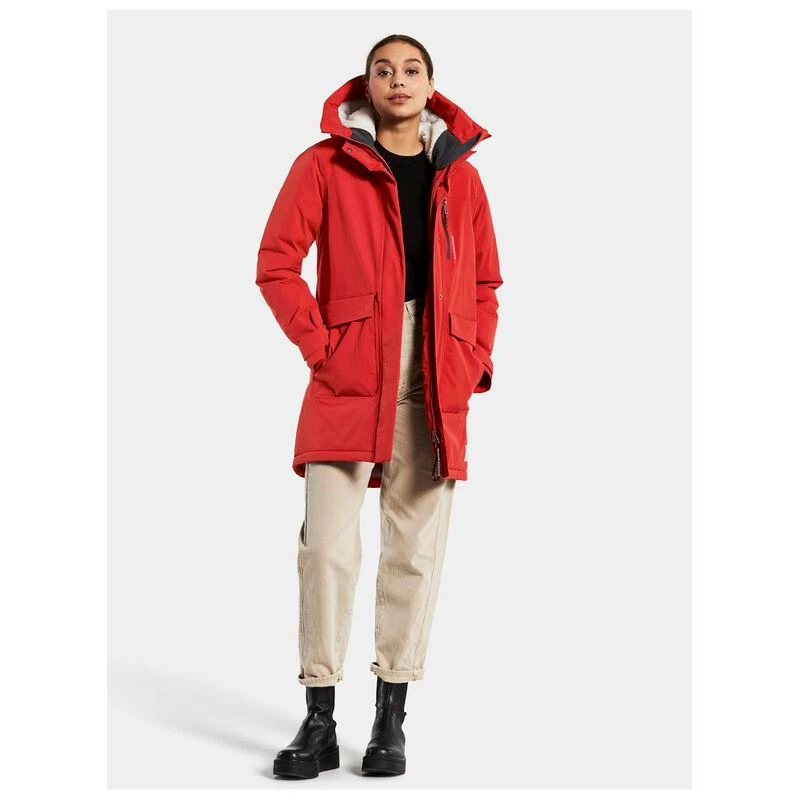 Didriksons Womens Ciana Parka Red) (Pomme