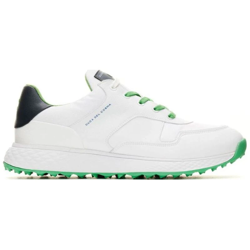 DucaDelCosma Mens Pagani Golf Shoes (White/Navy/Green) | Sportpursuit.