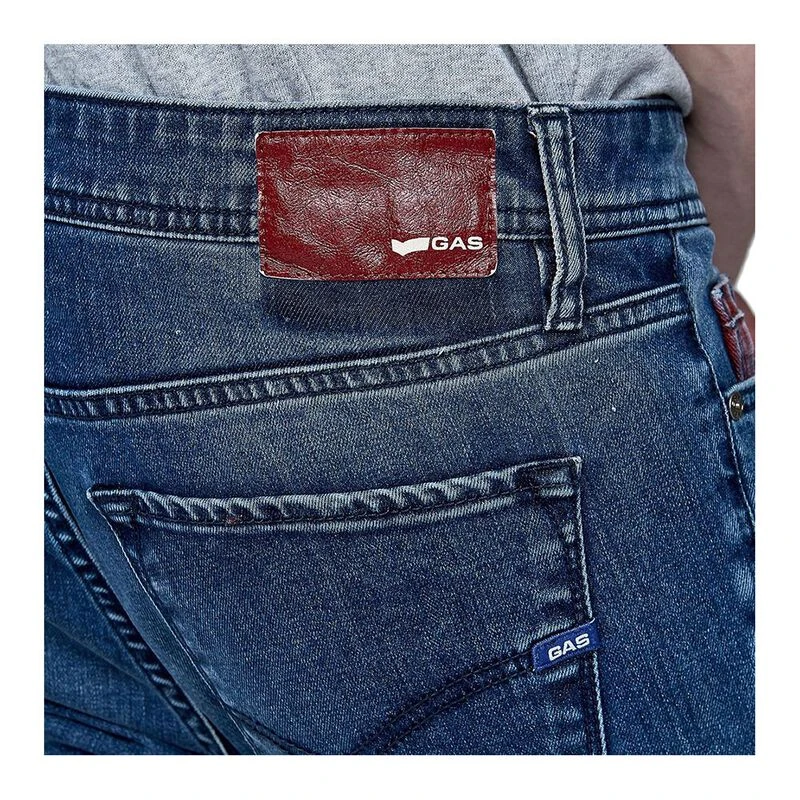 Gas Jeans Mens Albert Simple Trousers Blue Sportpursuit