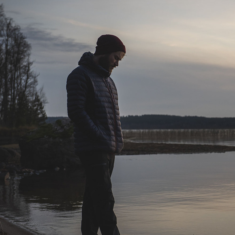 Fjern Mens Aktiv Down Jacket (Navy/Rust)