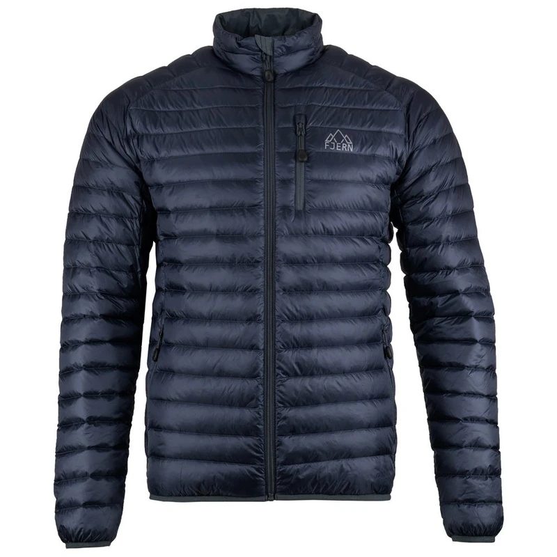 Men's Ripstop Longline Puffer Jacket in Football Grid Charcoal