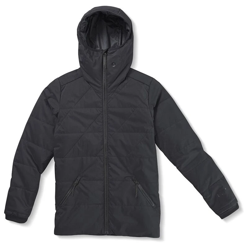 FW Apparel Womens Manifest Quilted Hoodie Slate Black Sportpursuit