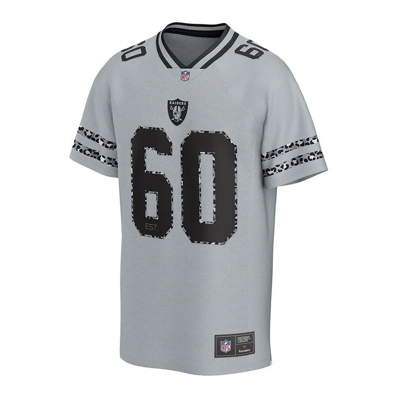 Fanatics Mens Las Vegas Raiders Animal Foundation Jersey Grey Spor