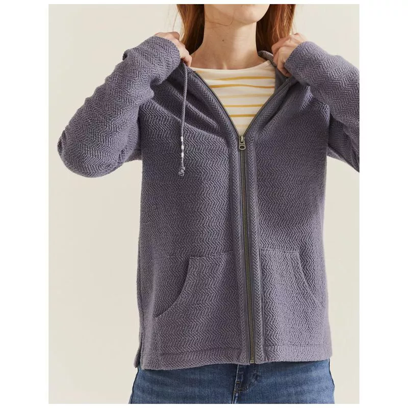 FatFace Womens Hemsby ZipThru Hoodie (Cloud Blue)
