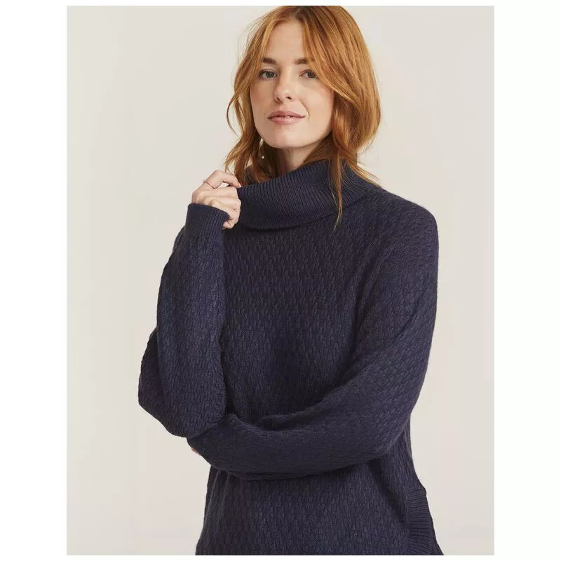 Navy roll neck womens discount