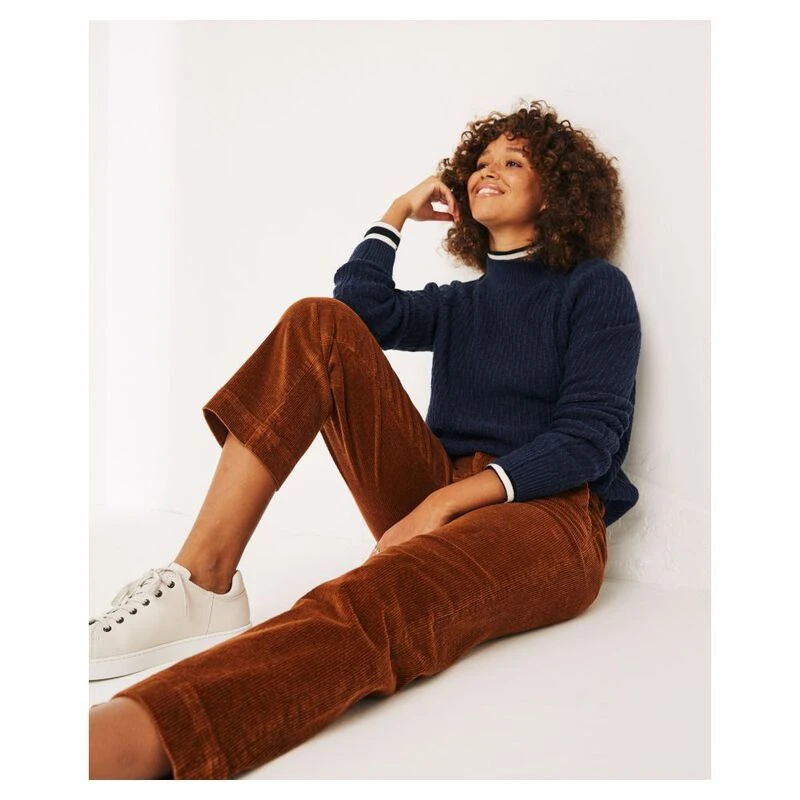 Buy ONLY Women Brown Corduroy Regular Fit Solid Cropped Trousers online   Looksgudin