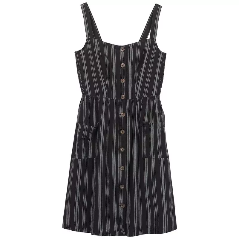 Fat Face Womens Aubrey Striped Dress Black Sportpursuit