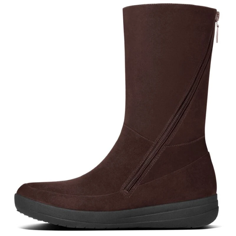 Fitflop Womens FF Lux Gogo Casual Boots Dark Brown Suede Sportpurs