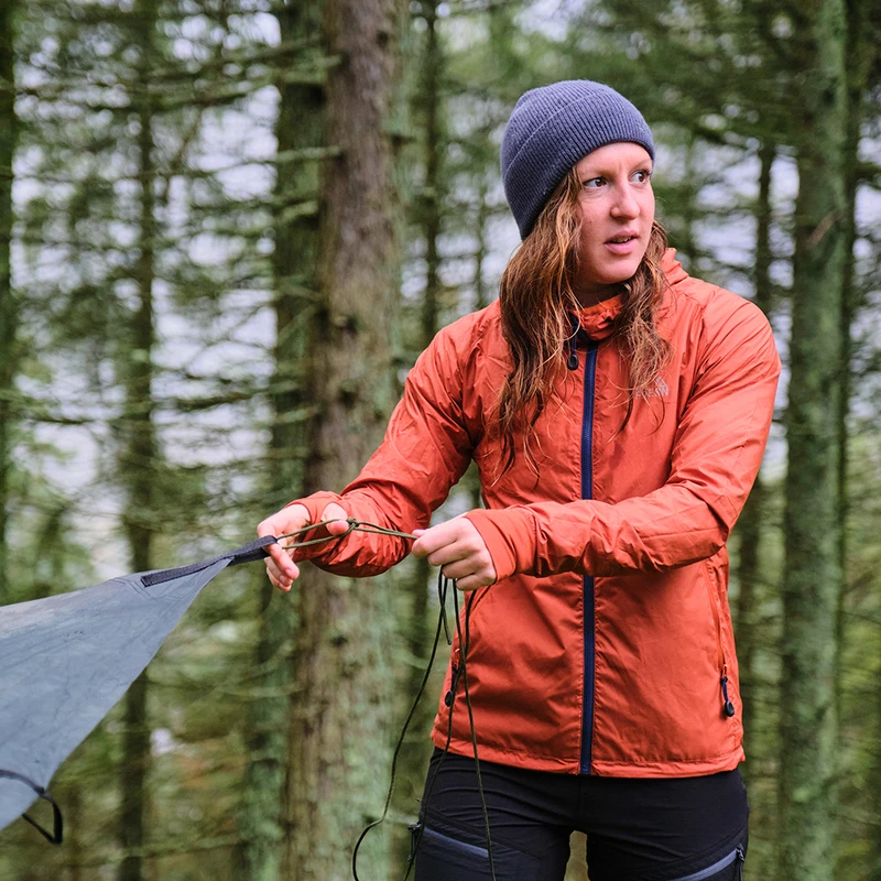 Fjern Womens Octa Insulated Jacket Burnt Orange Navy Sportpursuit