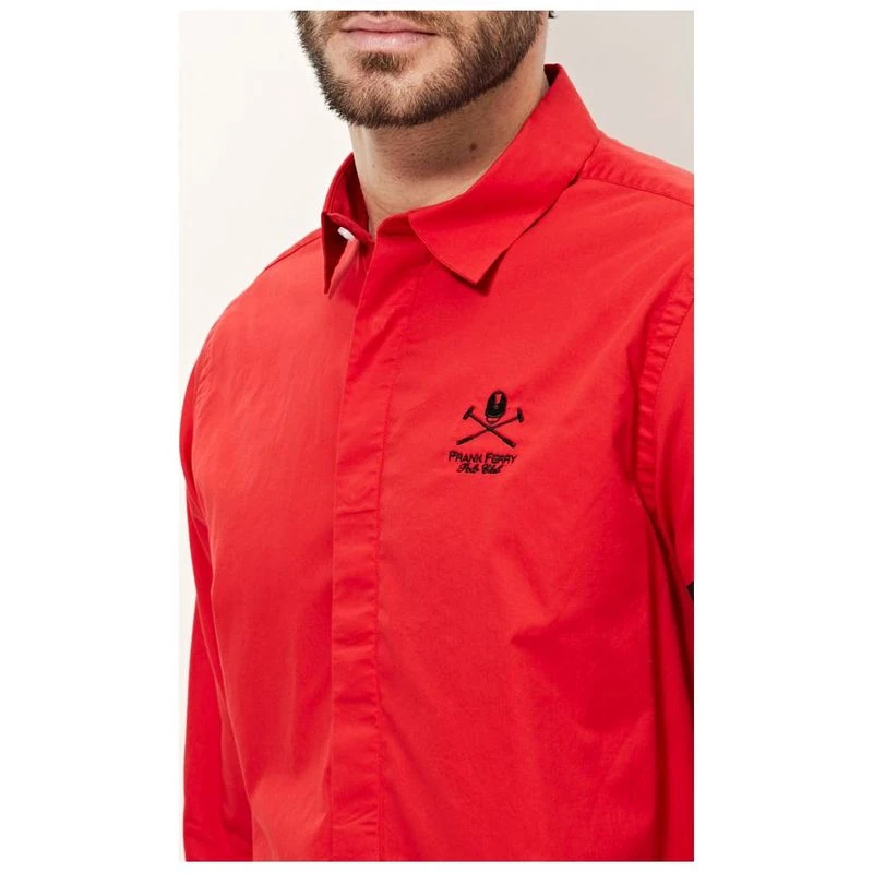 Frank Ferry Chemise FF2055 Homme Rouge Noir Sportpursuit