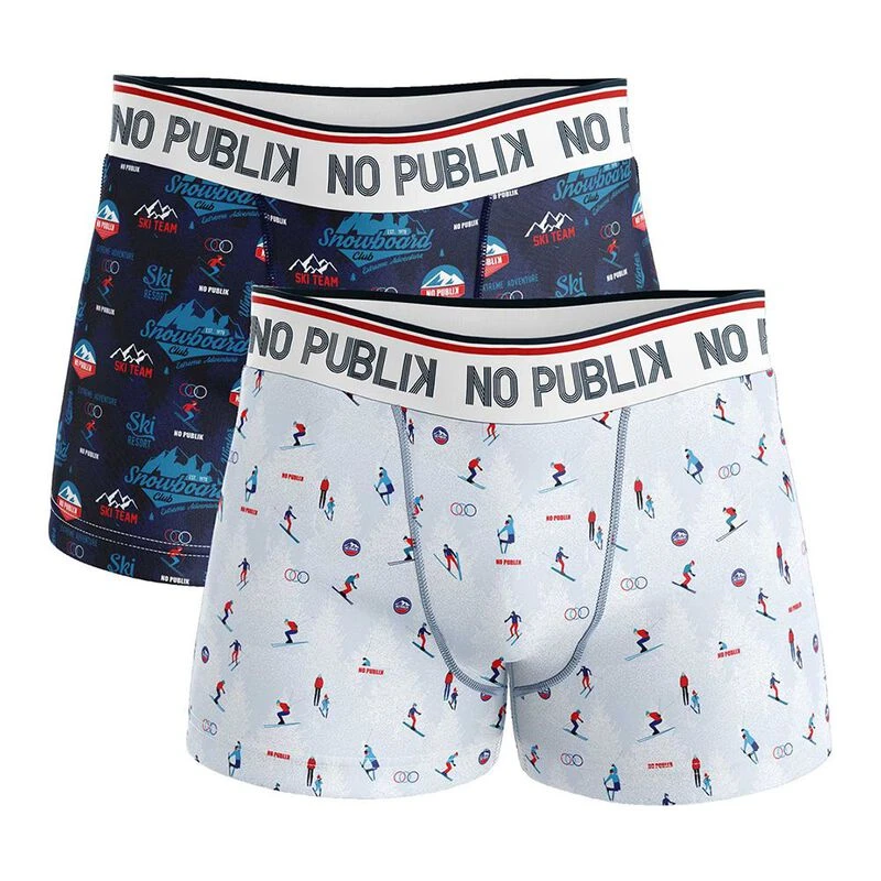 NoPublik Mens Vintage Ski Underwear Blue Sportpursuit