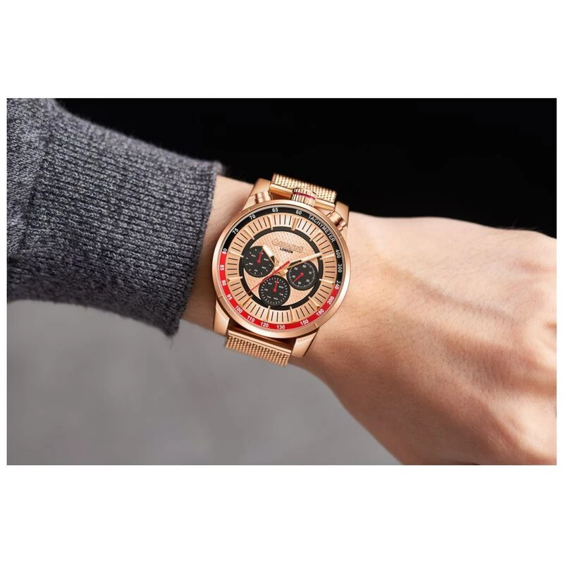 Gamages of London Limited Edition Standing Timer Automatic Watch Rose