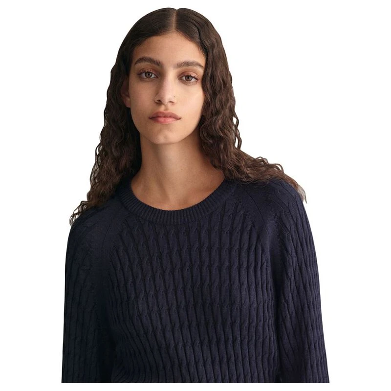 Gant Pull Cable Knit Femme Bleu privatesportshop.be fr