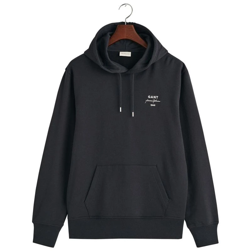 Gant Sweat a capuche Logo Script Homme Noir privatesportshop.be fr