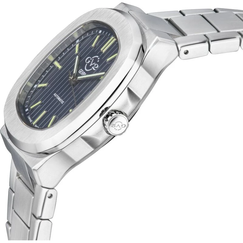Gevril Mens GV2 Automatic Potente Watch Silver Blue Sportpursuit.c