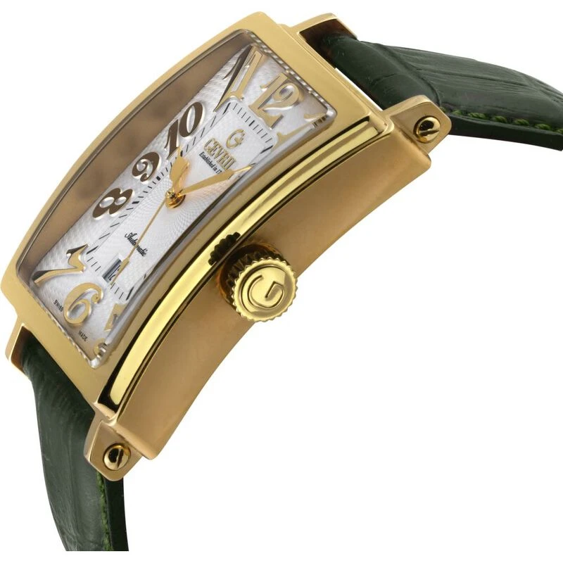 Gevril Mens Avenue of Americas Watch Green White Sportpursuit