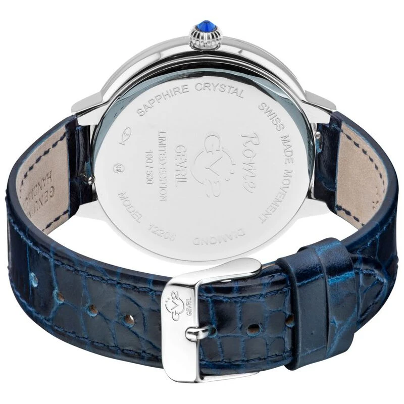 Gevril Womens GV2 Rome Casual Watch Blue Sportpursuit